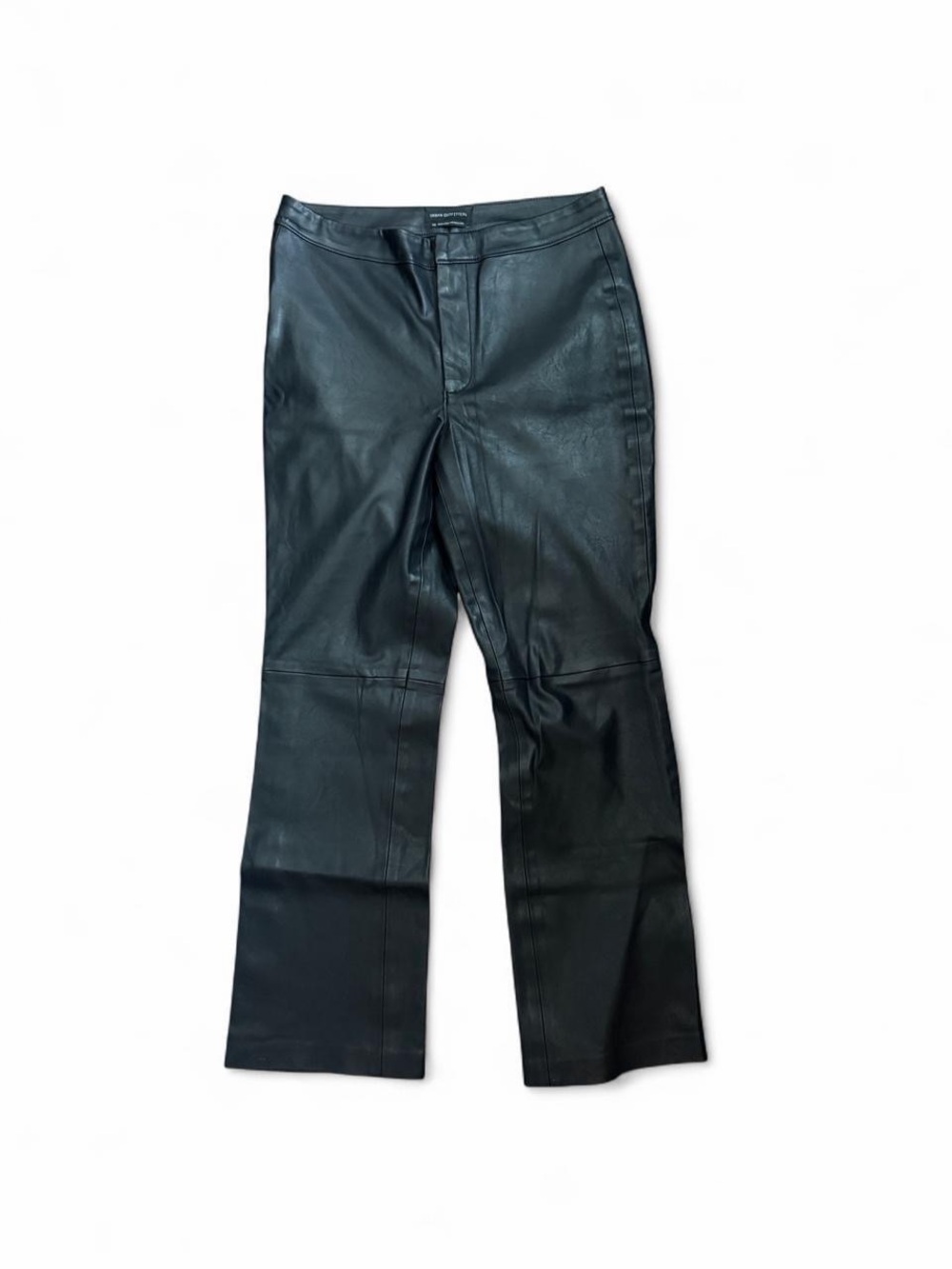 Black Vegan Leather Flared Pants